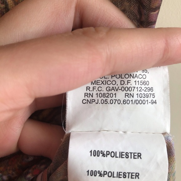 Y2K printed mesh miss sixty top - Picture 3 of 4